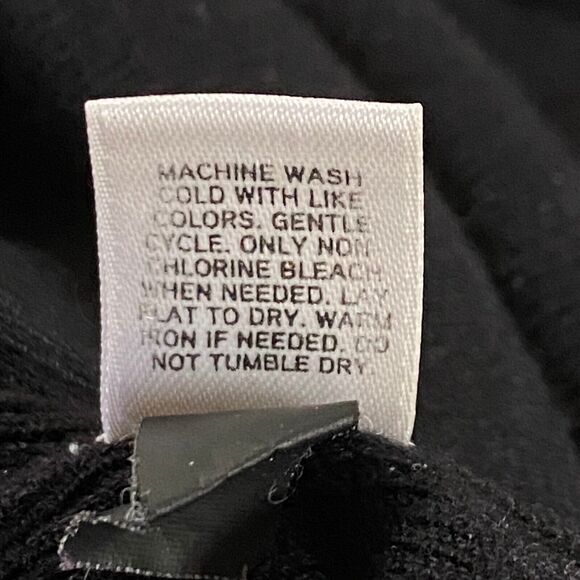 Express Textured Design Turtleneck Sweater Womens Medium Black Soft Empire Waist - Picture 8 of 12